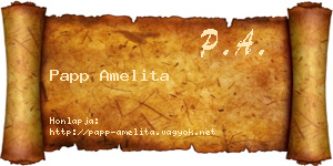Papp Amelita névjegykártya