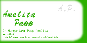 amelita papp business card